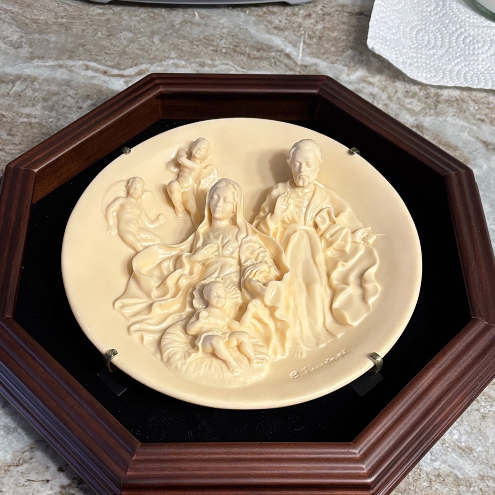☘️17%off☘️1987 Piatto No BC 0404 Wall Plaque in Octagonal Frame Gioia Al Mondo